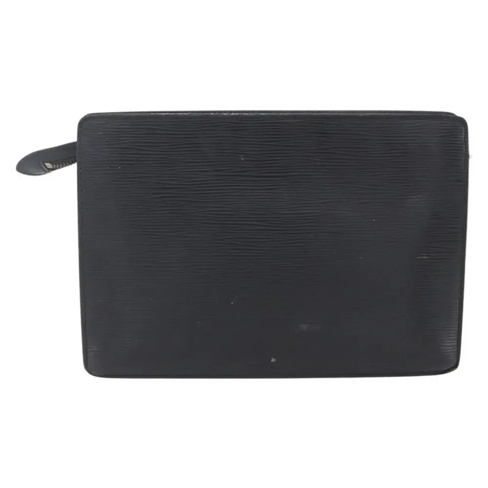 Louis Vuitton Epi Pochette Homme Clutch Bag Black